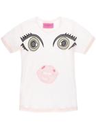 Viktor & Rolf Face Embroidered Tulle T-shirt - Pink