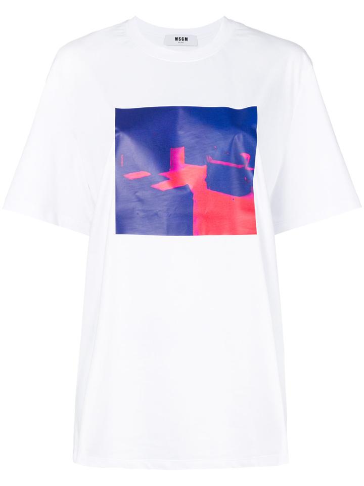 Msgm Graphic Print T-shirt - White