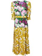 Rixo London Leopard Daisy Retro Dress - Yellow