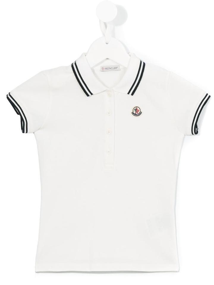 Moncler Kids Classic Polo Shirt, Girl's, Size: 8 Yrs, White