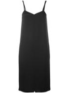 Jil Sander Navy Spaghetti Strap Shift Dress - Black