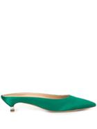Gabriela Hearst Kitten Heel Pointed Mules - Green