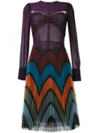 Mary Katrantzou 'beta' Prugna Print Dress, Women's, Size: 12, Pink/purple, Silk/polyamide/polyester