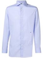 Z Zegna Fitted Spread Collar Shirt - Blue