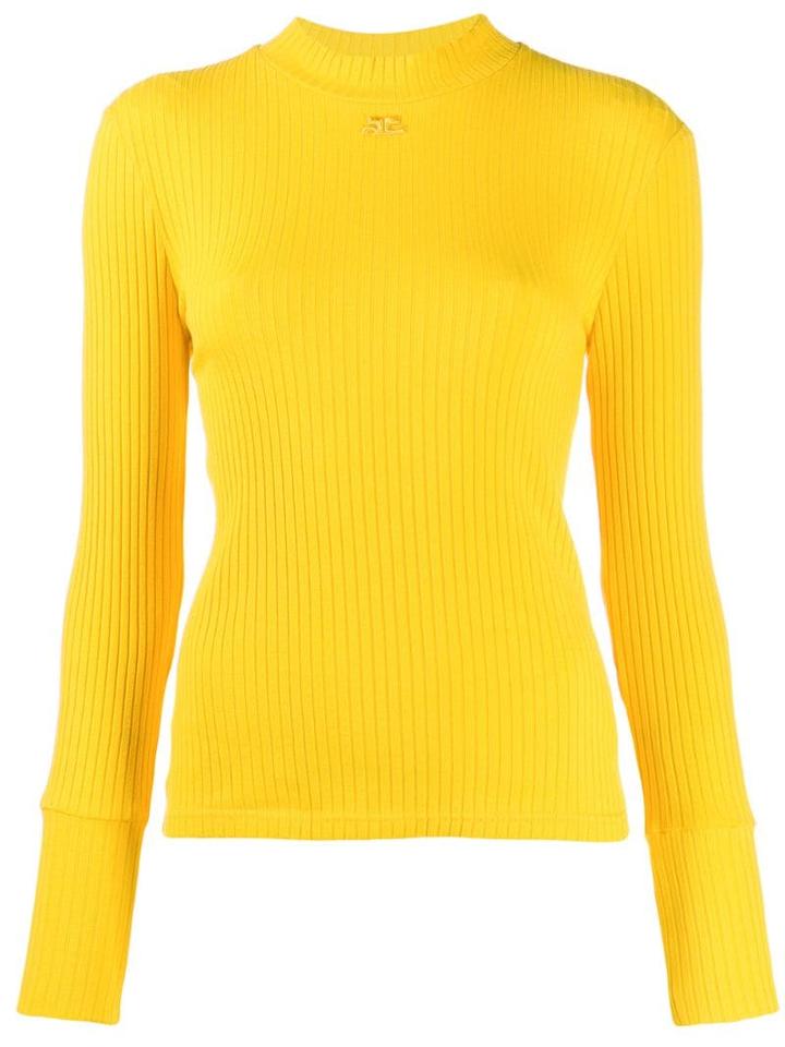Courrèges Ribbed Sweater - Yellow