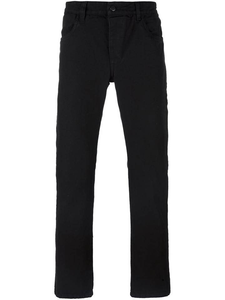 Andrea Ya'aqov Diagonal Fastening Skinny Jeans, Men's, Size: 31, Black, Cotton