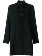 Yohji Yamamoto Tie Front Coat - Black