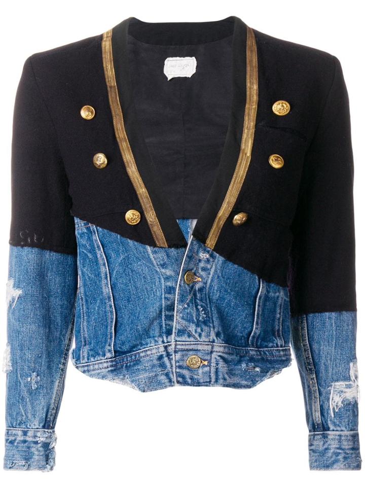 Greg Lauren Sailor Panelled Jacket - Blue