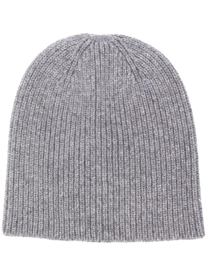 Joseph Ribbed Beanie Hat - Grey