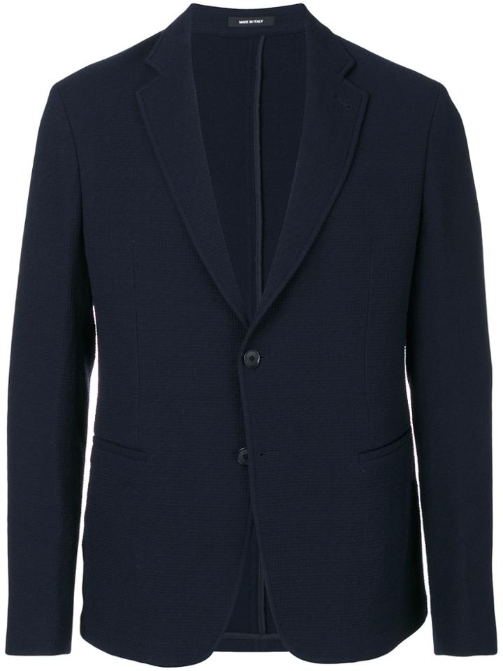 Giorgio Armani Textured Blazer - Blue
