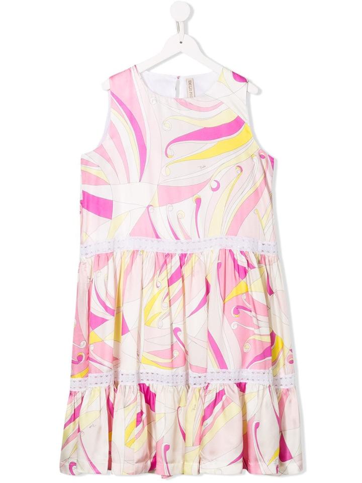 Emilio Pucci Junior All-over Print Dress - Pink