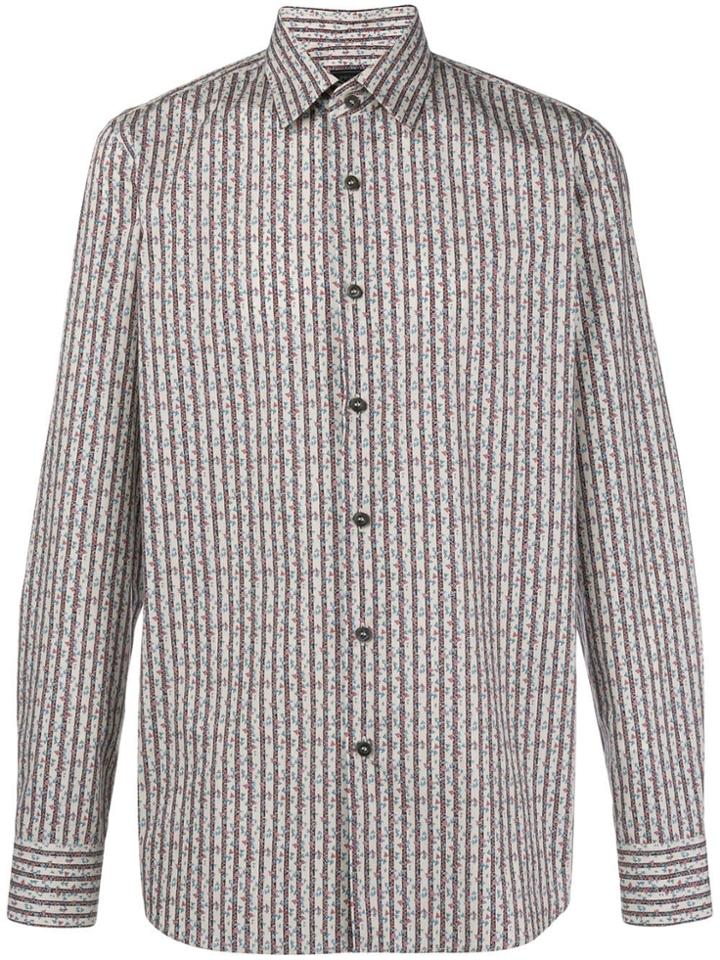 Prada Striped Print Shirt - White