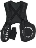 Pleasures Logo Print Harness Bag - Black