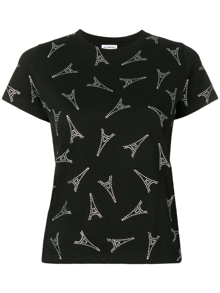 Balenciaga Eiffel Tower Small-fit T-shirt - Black