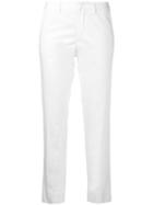 Pt01 - Cropped Trousers - Women - Cotton/spandex/elastane - 46, White, Cotton/spandex/elastane