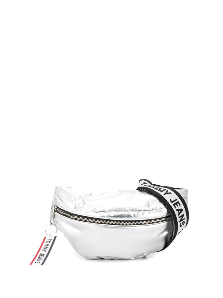 Tommy Hilfiger Logo Zipped Belt Bag - Silver