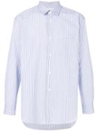 Comme Des Garçons Shirt Striped Long Sleeved Shirt - Blue