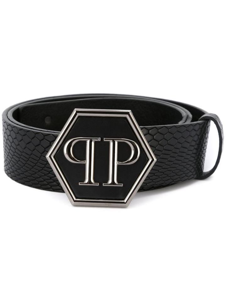 Philipp Plein 'delhi' Belt, Men's, Size: 90, Black, Calf Leather