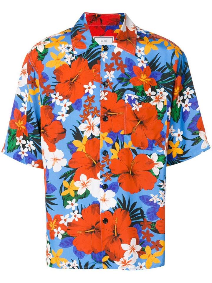 Ami Paris Short Sleeve Shirt - Blue