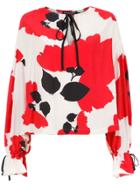 Reinaldo Lourenço Floral Print Top - Red