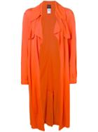 Jean Paul Gaultier Pre-owned 1990's Draped Midi Coat - Orange
