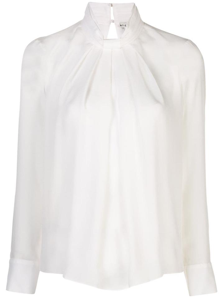 Alice+olivia Pleated Detail Blouse - White