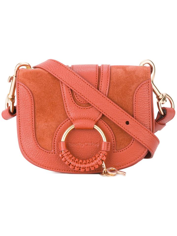 See By Chloé - Hudson Satchel - Women - Cotton/goat Skin/suede - One Size, Women's, Yellow/orange, Cotton/goat Skin/suede