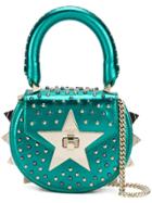 Salar Studded Star Embellished Mini Bag - Green