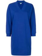 Kenzo Logo Print Sweatshirt Dress - Blue