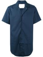 Matthew Miller Layer Short Sleeve Shirt, Men's, Size: Medium, Blue, Cotton/spandex/elastane