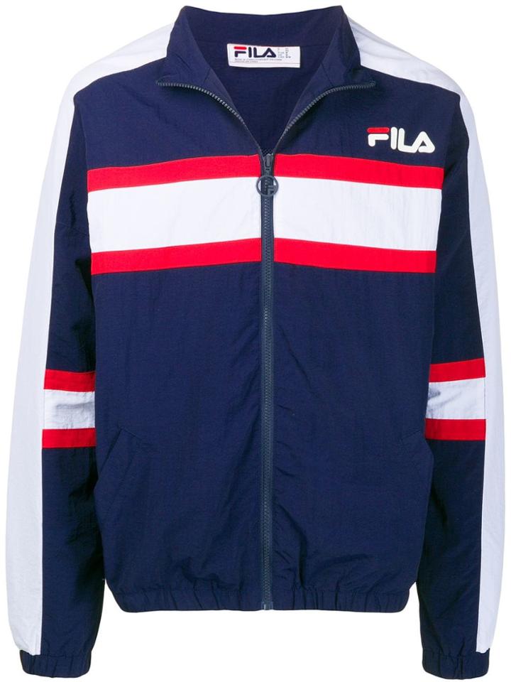 Fila Logo Print Sport Jacket - Blue