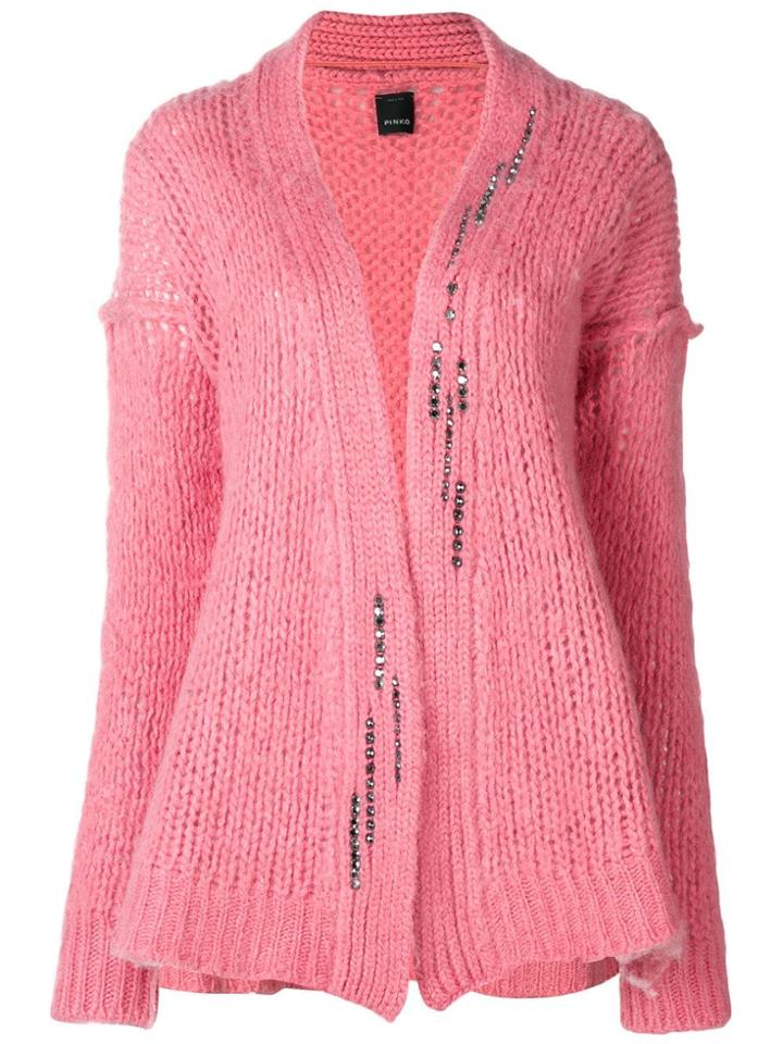 Pinko Embellished Cardigan - Pink & Purple