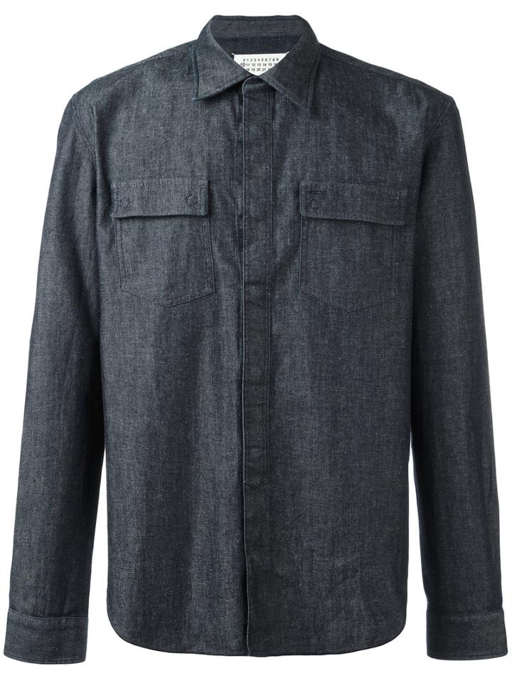 Maison Margiela Classic Denim Shirt, Men's, Size: 41, Blue, Cotton
