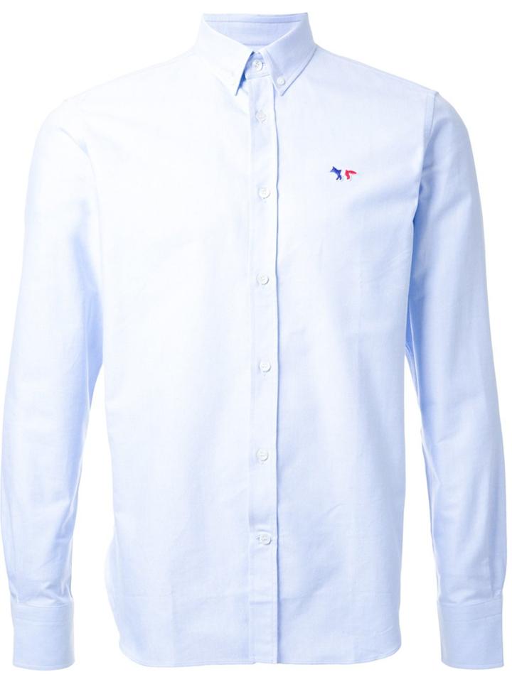 Maison Kitsuné Tricolour Fox Shirt - Blue