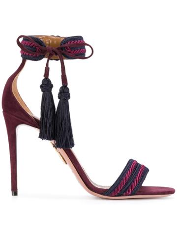 Aquazzura Shanty Sandals - Pink & Purple