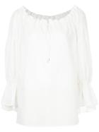 Cityshop Ruffle Sleeve Off Shoulder Blouse - White