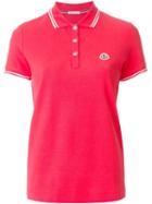 Moncler Piped Collar Polo Shirt, Women's, Size: Medium, Pink/purple, Cotton