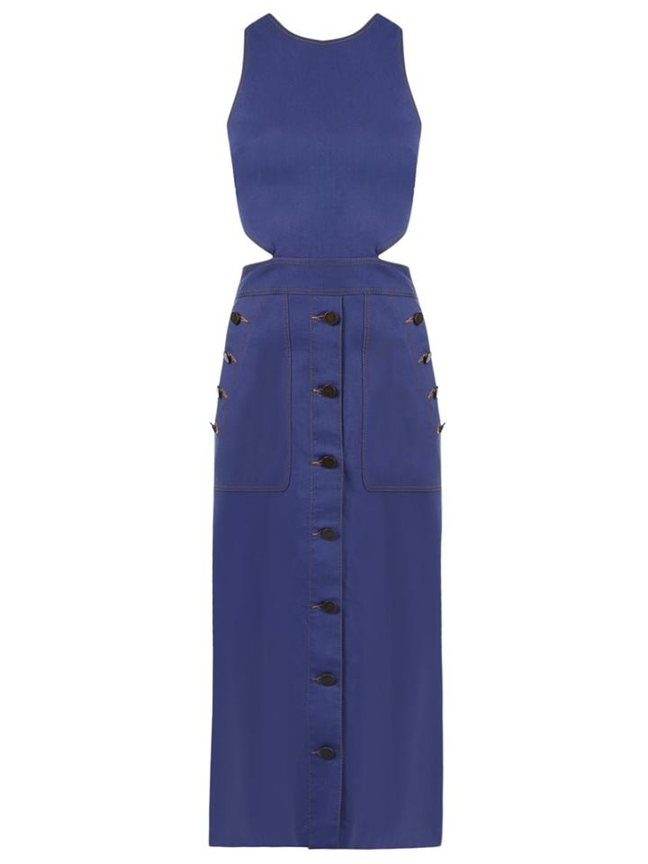 Talie Nk Panelled Dress, Women's, Size: 38, Blue, Cotton/spandex/elastane/viscose