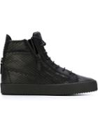 Giuseppe Zanotti Design Nolan Hi-top Sneakers, Men's, Size: 40, Black, Calf Leather/rubber