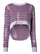 Opening Ceremony Umd X Opening Ceremony Elliptical Jumper, Women's, Size: Small, Pink/purple, Merino