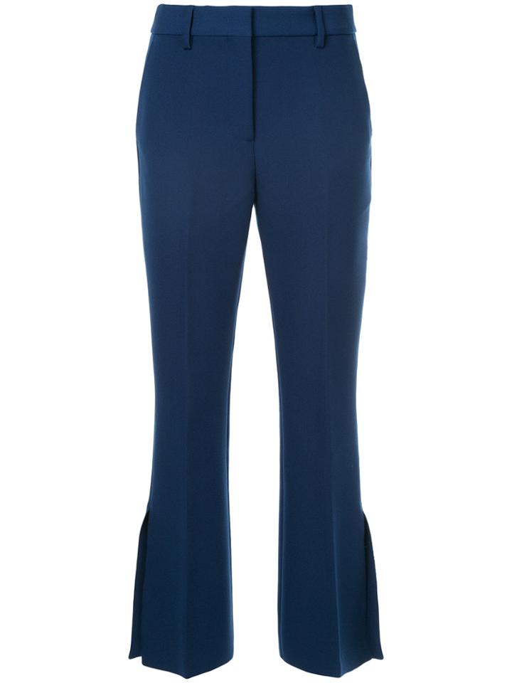 Msgm Side Slit Tailored Trousers - Blue