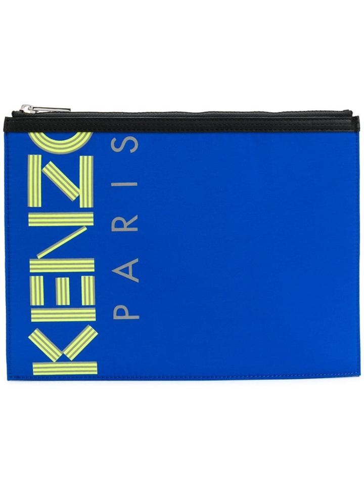 Kenzo Logo Clutch Bag - Blue