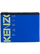 Kenzo Logo Clutch Bag - Blue