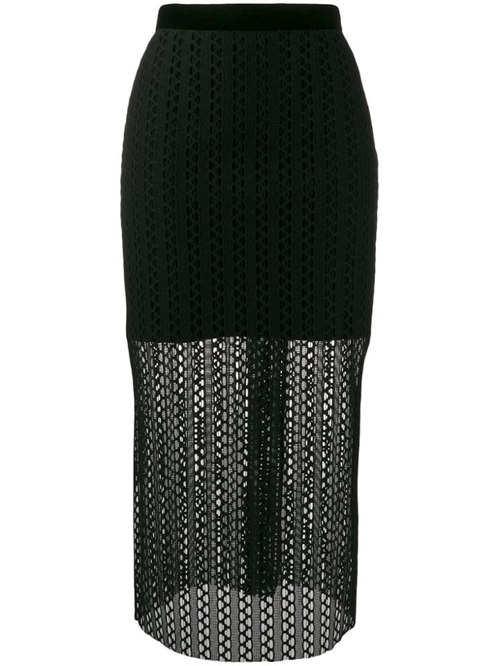 Philosophy Di Lorenzo Serafini Knitted Midi Skirt - Black