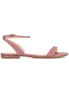 Alexandre Birman Glitter Buckled Sandals - Pink & Purple