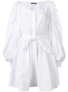 Alexander Mcqueen Scoop Neck Mini Dress - White