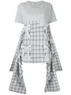 Mikio Sakabe Asymmetric Ribbon T-shirt - Grey