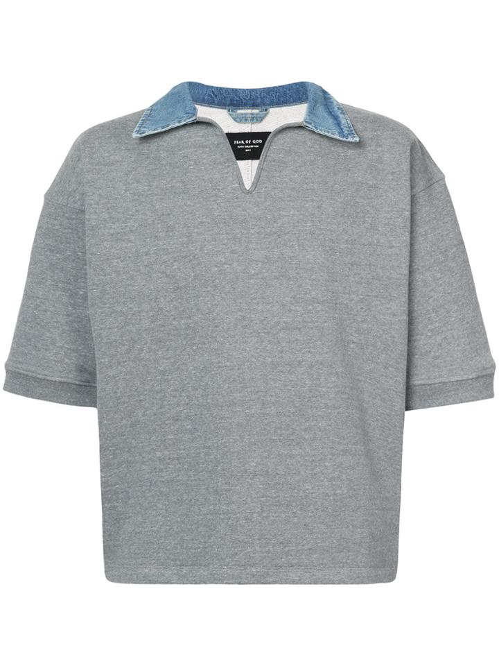 Fear Of God Collar T-shirt - Grey