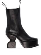 Loewe 100mm Leather Platform Boots - Black