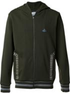 Vivienne Westwood Man Striped Detailing Zipped Hoodie